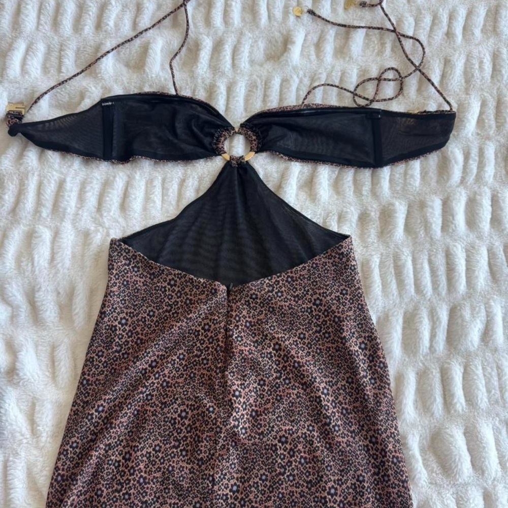 Kulani Kinis Leopard Mesh Dress - Size M - Picture 4 of 8